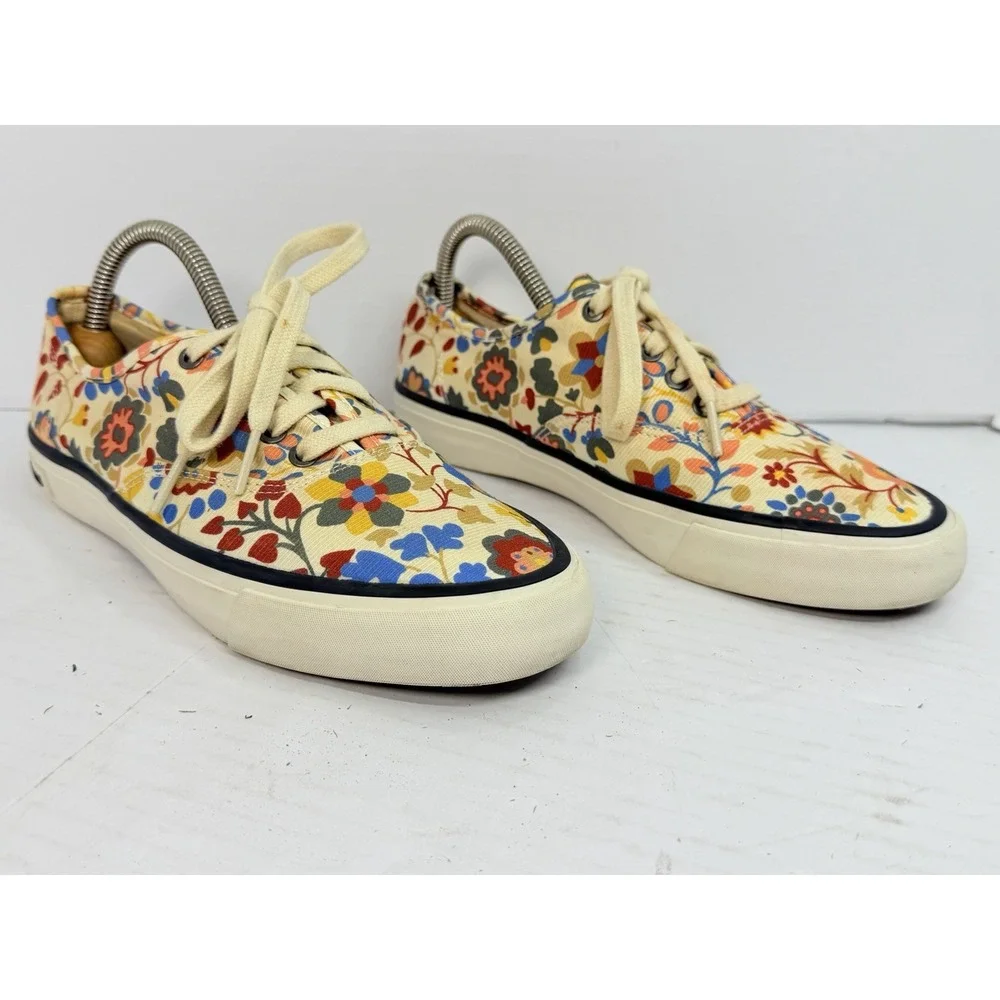 SeaVees Legend Sneaker Liberty Women's 8 Floral Ribbed Cotton Low Top Shoe